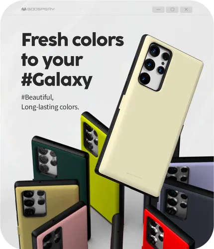 Vista 2 de GOOSPERY Funda Magnética con Tapa Compatible con Galaxy S22 Ultra, Soporte para Tarjetas, Cartera con Imán de Fácil Uso, Cierre Automático, Cubierta