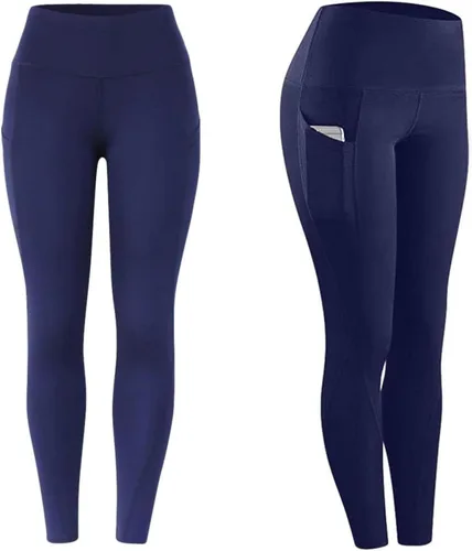Vista 2 de Pantalones deportivos de yoga de cintura alta para mujer, leggings ajustados para entrenamiento, fitness, gimnasio, correr, pantalones ajustados
