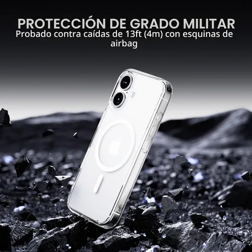 Vista 3 de PAUL B Funda para iPhone 17 2025 (compatible con MagSafe) protección contra caídas de grado militar (probada hasta 13 pies), antiamarilleamiento