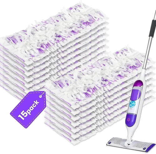 Vista 9 de 50 almohadillas desechables para mopa Swiffer Power Mop Pads Paquete de 50 púrpura