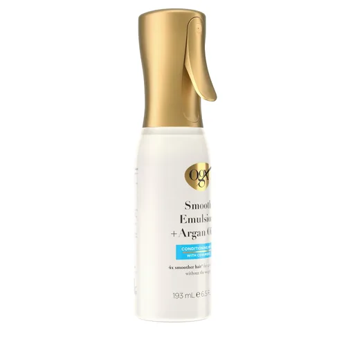 Vista 6 de OGX Smooth Emulsion + Spray acondicionador de aceite de argán, 6.5 fl oz