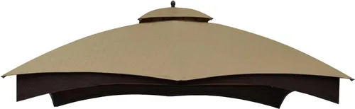 Vista 7 de COOSHADE Toldo Superior de Repuesto para Cenador para Lowe's Allen Roth #GF-12S004B-1(Beige1)