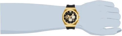 Vista 2 de TechnoMarine Reef Sun Reloj de cuarzo de acero inoxidable con correa de silicona, negro, 24 (Modelo TM-520002), Negro -, Reloj de cuarzo