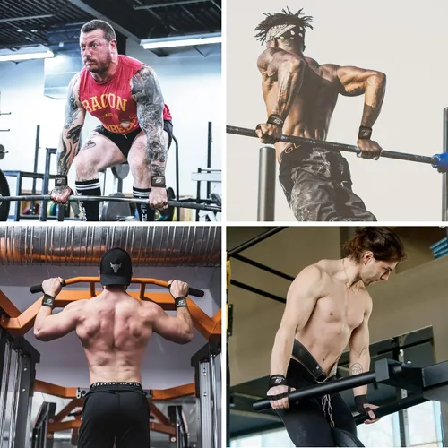 Vista 7 de Guantes de levantamiento de peso acolchados de neopreno Glaring Way para hombres y mujeres - Guantes de entrenamiento ventilados para atletas