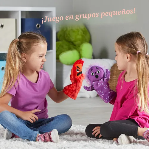 Vista 5 de hand2mind Feelings - Títeres de Mano de la Familia para niños, actividades de habilidades sociales, atención plena para niños, actividades