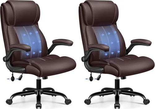Vista 12 de BESTFAIR Ergonomic Office Chair, Desk Chair with Adjustable Lumbar Support Negro