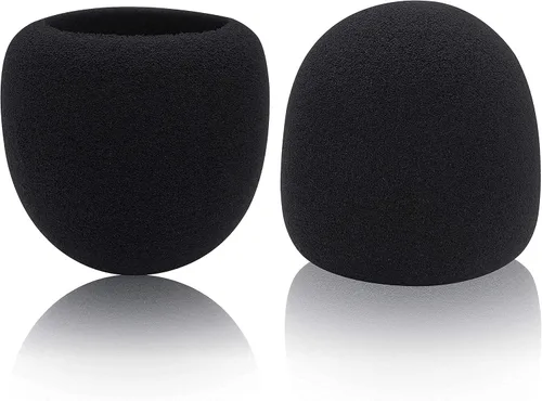 Vista 7 de Parabrisas de micrófono de espuma para Blue Yeti - Filtro profesional Pop para micrófonos de 2.5 pulgadas de diámetro, funda de micrófono de esponja