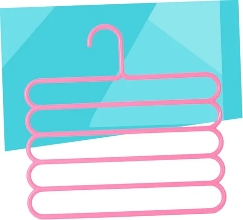 Vista 9 de Outanaya Perchas resistentes para colgar bufandas y chaquetas, colgadores de vestidos, colgadores para ropa, pantalones, perchas multiusos para Rosa