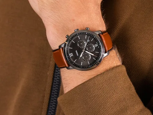 Vista 5 de Fossil FS5512 - Reloj cronógrafo de cuarzo para hombre con correa de piel