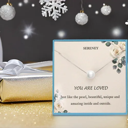 Vista 71 de Sereney Regalos de cumpleaños para niñas y mujeres, collar de perlas de plata esterlina como regalo de cumpleaños de 7, 9, 10, 11, 13, 15, 16, 18