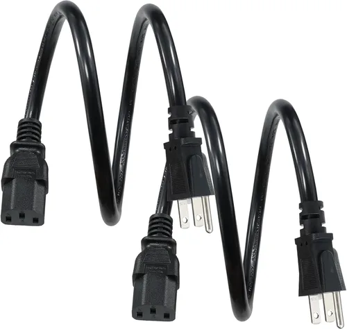 Vista 11 de Cable de alimentación para computadora de 1 pie - 1 paquete de 16 Negro 1 paquete