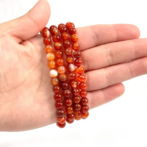 Vista 611 de Gem Avenue Handmade Round Bead Stretch Bracelet Unisex Natural Stone Beaded Jewelry for Men & Women, Elastic Wristband for Daily Wear