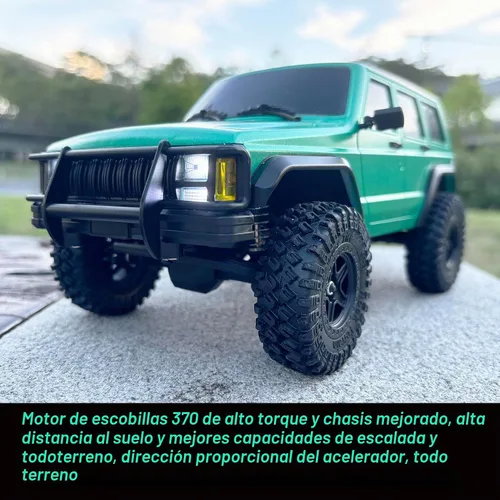 Vista 6 de HLSFWDRIVE RC Rock Crawler 4x4 RC Jeep Truck escala 1/18 todo terreno