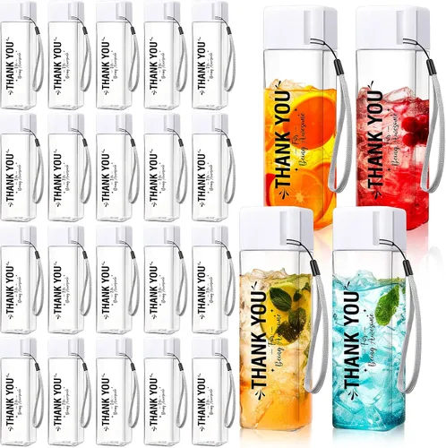 Vista 11 de Maxdot - 24 botellas de agua reutilizables de agradecimiento a granel, 17