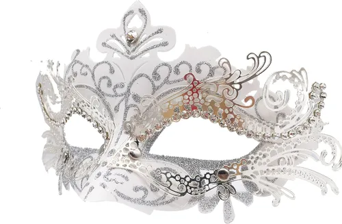 Vista 4 de Geek-M Máscara de mascarada para parejas, para mujeres y hombres, máscara de Mardi Gras, máscaras de disfraz para festivales de Navidad, fiesta