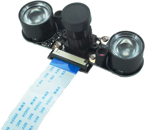 Vista 3 de Módulo de cámara de visión nocturna DEVMO Raspberry Pi 4B 5MP OV5647 con enfoque ajustable Webcam Video 1080p Compatible con Raspberry Pi 2/3 / 3 B