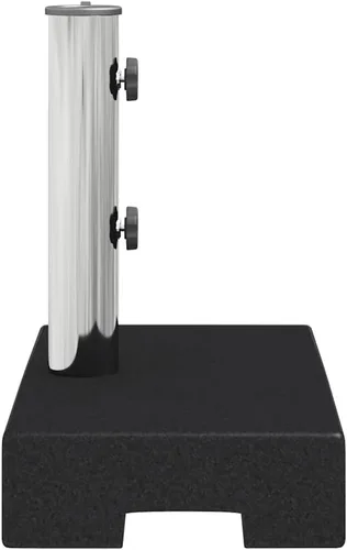 Vista 8 de vidaXL Umbrella Base, Patio Umbrella Stand for Poles of 1.5"/1.9", Parasol Base for Outdoor Garden Deck Porch, Granite 55.1 lb Rectangular Black