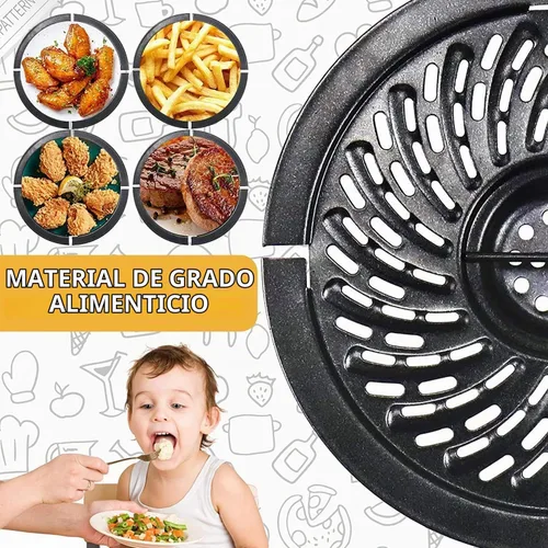 Vista 2 de Bandeja para freidora de aire para freidora de aire de 2 cuartos de galón Dash PowerXL Gowise Chefman, revestimiento mejorado de doble capa