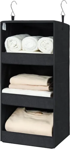 Vista 13 de GRANNY SAYS Organizador Colgante de 6 Estantes para Closet, Separable en 2 Paquetes de 3 Estantes Colgantes, Organizador Colgante para Dormitorio, 6