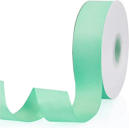 Vista 41 de Cinta de grogrén de doble cara de color liso azul bebé de 1-1/2 pulgadas x 50 yardas para envolver regalos, bodas, fiestas, manualidades, lazos