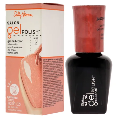 Vista 5 de Sally Hansen Salon Pro Gel - Esmalte de uñas laca en gel, Just Peachy, 0.24 onzas líquidas