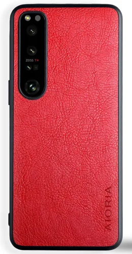 Vista 5 de AIORIA Funda protectora completa para Sony Xperia 1 IV, 6.5 pulgadas Premium PU Leather Cover Retro Business Design Full Protective Case para Sony