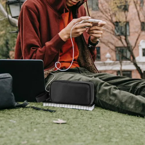 Vista 7 de Funda de viaje para banco de energía Anker, bolsa de almacenamiento de cargador portátil Compatible con Anker 20,00mAh 87W A1383, 337 Power Bank