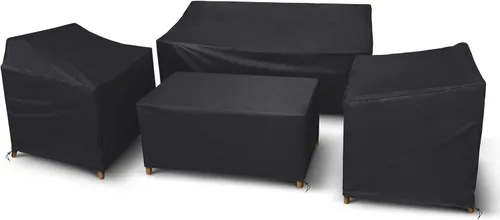 Vista 8 de STARTWO Outdoor Furniture Cover Waterproof, 600D Heavy Duty, 4 Piece Patio Furniture Set Cover for Outside Couch, Lawn Chairs, Coffee Table