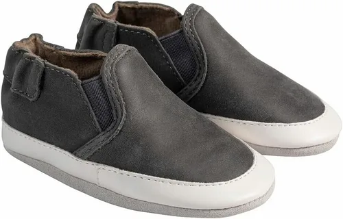 Vista 19 de Robeez Zapatos de cuna con suela suave antideslizantes para bebés varones y unisex, pantuflas mocasines para bebés y niños pequeños, 0-24 meses Lino
