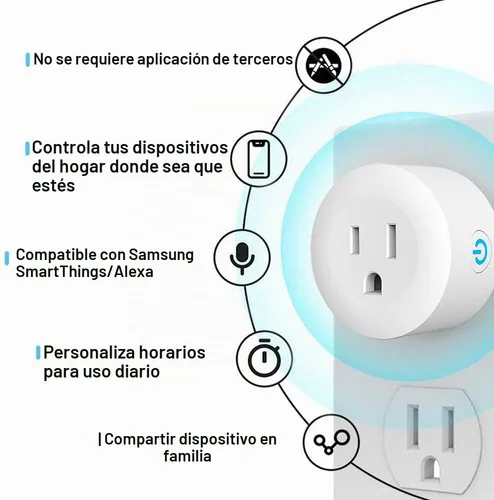 Vista 2 de Enchufe inteligente, DOGAIN Zigbee Smart Plugs Outlet funciona con ST y Echo Plus Hub Control de voz compatible con Alexa y el Asistente de Google