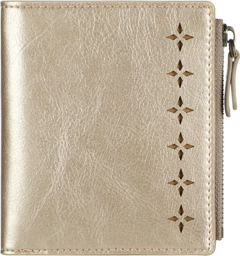 Vista 28 de Lavemi Carteras ultrafinas de cuero compacto para mujeres y niñas, con bloqueo RFID, tarjetero para tarjetas de crédito para mujeres 1-púrpura