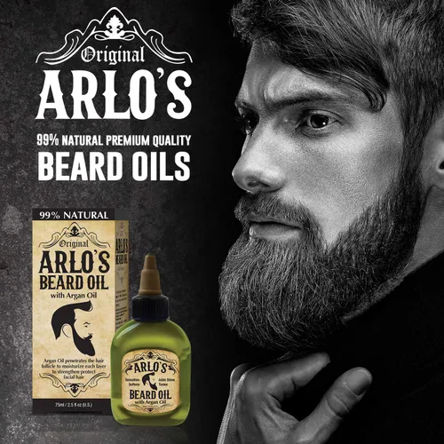 Vista 3 de Arlo's Aceite para barba con aceite de coco 2.5 onzas