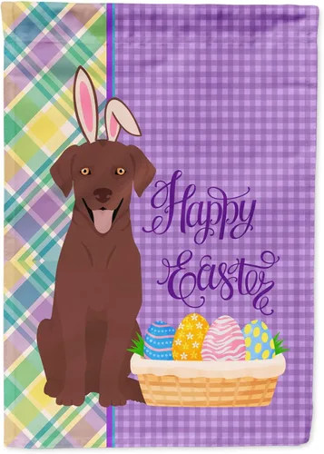 Vista 183 de Caroline's Treasures WDK4925GF Bandera de Pascua Airedale Terrier negra y tostada, tamaño jardín, bandera decorativa para patio exterior, patio