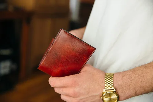 Vista 6 de Bosca Cartera de 8 bolsillos para hombre en piel vieja - RFID