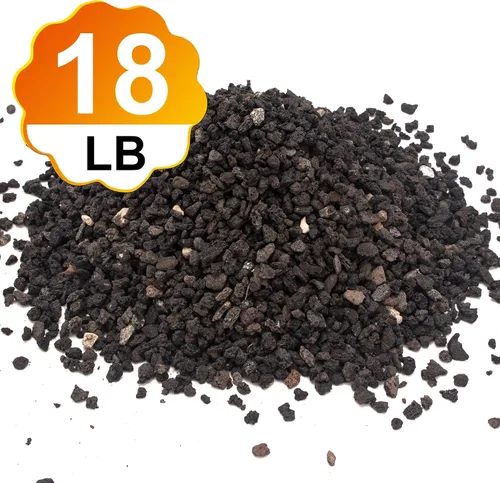 Vista 2 de Aditivo de suelo de roca de lava negra de 18 libras para cactus suculentas, piedras de roca volcánica para plantas