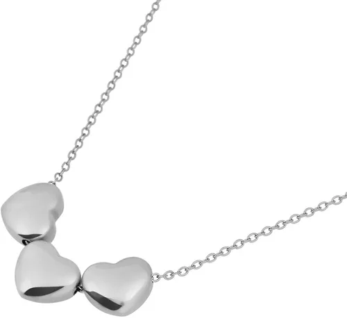Vista 3 de Edforce Stainless Steel Conjunto de collar y pendientes con colgante de corazón para mujeres y niñas.