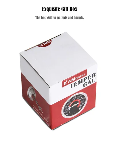 Vista 9 de Medidor de temperatura para parrilla de barbacoa, impermeable, cara grande para Kamado Joe, parrilla de carbón, acero inoxidable, 150-900 °F