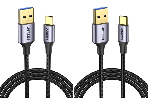 Vista 8 de UGREEN Cable USB a USB C 3.0 Cable USB C 3.0 de transferencia de datos de 5 Gbps tipo C, cable trenzado de nailon de carga rápida para Android