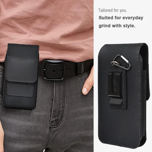 Vista 5 de Funda protectora para teléfono con clip para cinturón es adecuada para iPhone 17/16/15/Pro/Max/14/Pro/Max/13/Pro/Max/12 Samsung Galaxy S21 Ultra