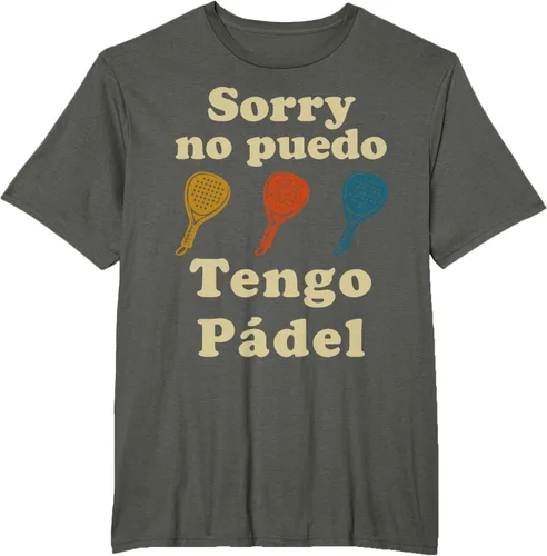 Vista 7 de Funny I Have Padel Player Sport en Español Camiseta Hombre