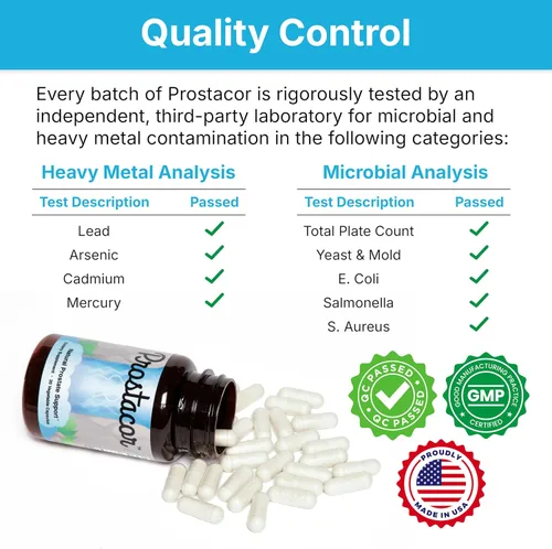 Vista 15 de Prostacor - Suplemento Natural para el Apoyo de la Próstata - Sin GMO, Vegano, Sin Gluten Supports Healthy Urine Flow, Fewer Urges, Bladder