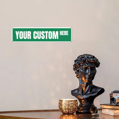 Vista 5 de Letrero de calle personalizado, letrero de metal personalizado para oficina, negocios, lugar de trabajo, hogar, bar, interior/exterior con logotipo