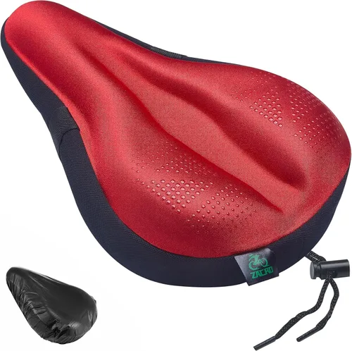 Vista 8 de Zacro Bike Seat Cushion - Padded Gel Bike Seat Cover for Men & Women, Padding Bicycle Saddle fit with Peloton/Spin Stationary Exercise/Mountain Road