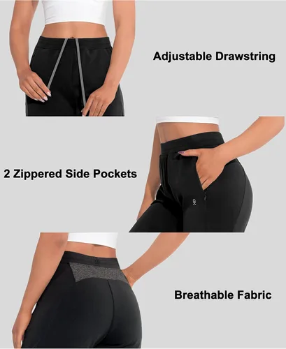 Vista 5 de Little Donkey Andy Pantalones de tobillo ultra elásticos para mujer, de secado rápido, transpirables, para correr, viajar, golf