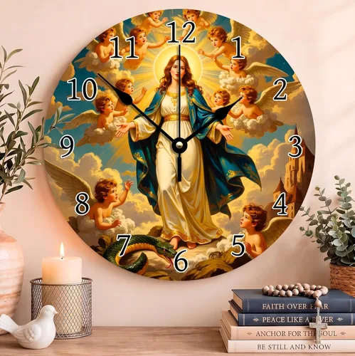 Vista 40 de Reloj con versículo bíblico con citas de Jesús, relojes de 0929Regalos Cristianos (2)