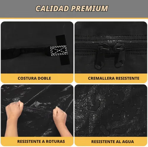 Vista 38 de Bolsas de colchón para mudanza y almacenamiento, protector de colchón impermeable, funda de colchón Cal King con 8 asas resistentes y cremallera Gris