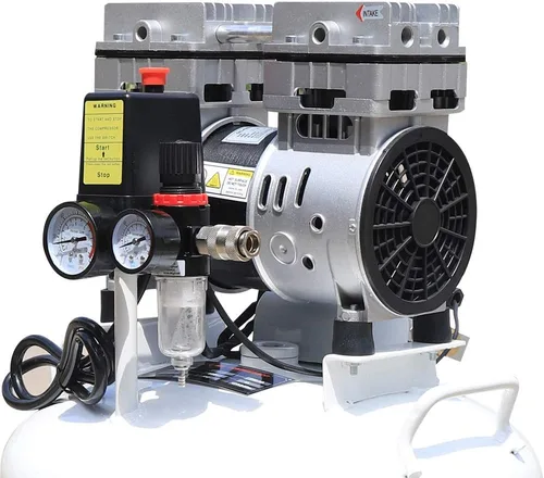 Vista 4 de compresor de aire médico dental portátil 40L, bomba de aire lubricada sin aceite silencioso