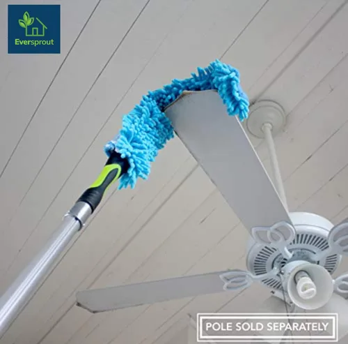Vista 5 de EVERSPROUT Plumero de microfibra flexible para techo y ventilador (el poste se vende por separado) Plumero extralargo de 25 pulgadas Funda