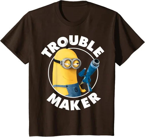 Vista 52 de Despicable Me Minions Kevin Fabricante de Problemas Gráfico Camiseta Negro