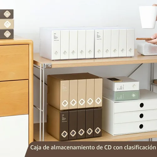 Vista 2 de Caja de CD, capacidad de 120 CD/DVD titulares de la caja de la cartera